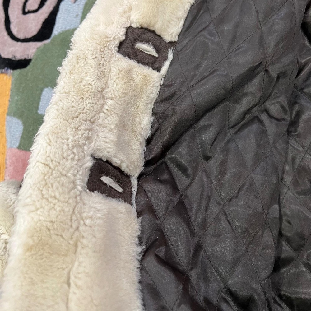 Wilsons Leather Brown Suede Faux Fur Trim Hooded Parka Coat XL - Picture 12 of 14
